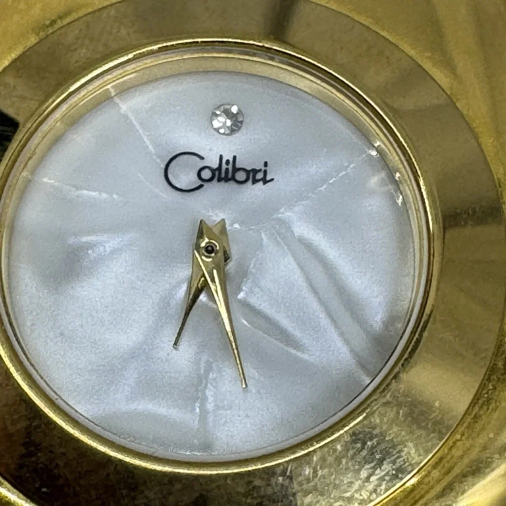 Vintage Colibri Mother of Pearl‎ Diamond Clock Japan - Needs Battery?
